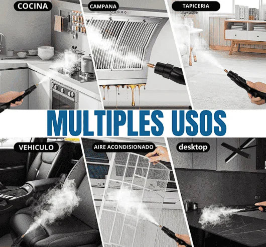 Limpiador a Vapor Presurizado Portátil 2500W